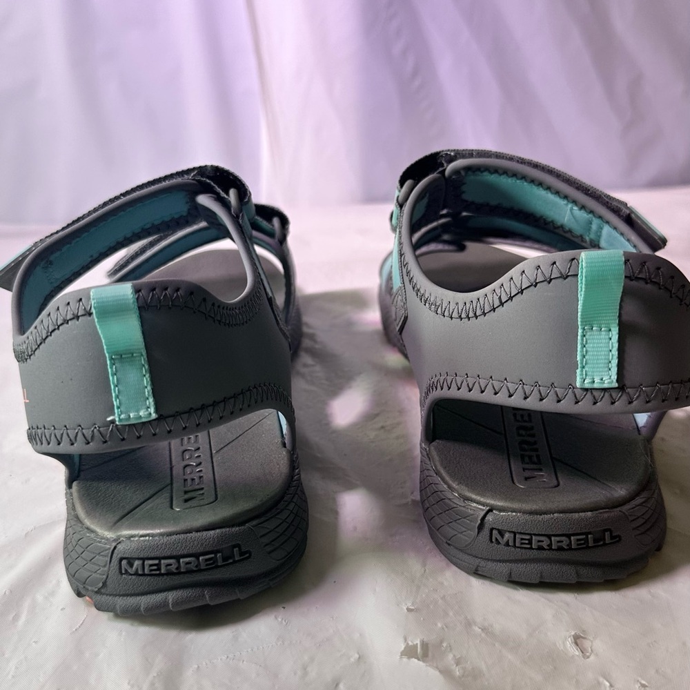 Merrell Women's Teal and Gray Strappy Outdoor Sandals - Picture 8 of 11